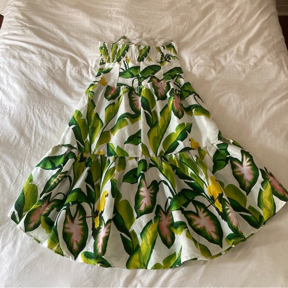 Farm Rio Summer Foliage Strapless Dress - Picture 9 of 16